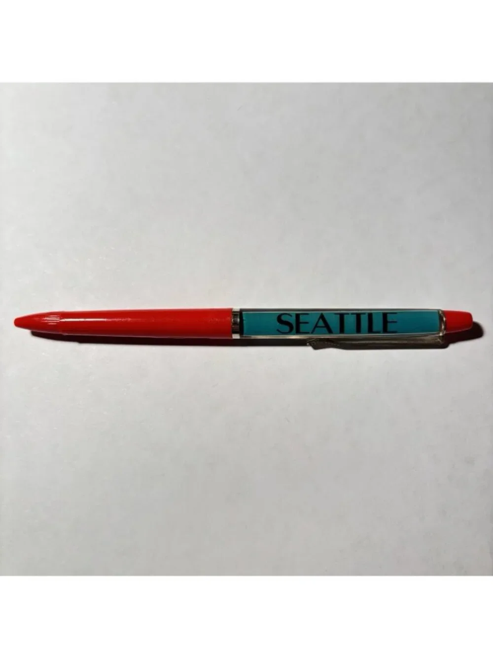 Seattle Washington Floaty Pen Monorail Train Car Moves by City and Space Needle